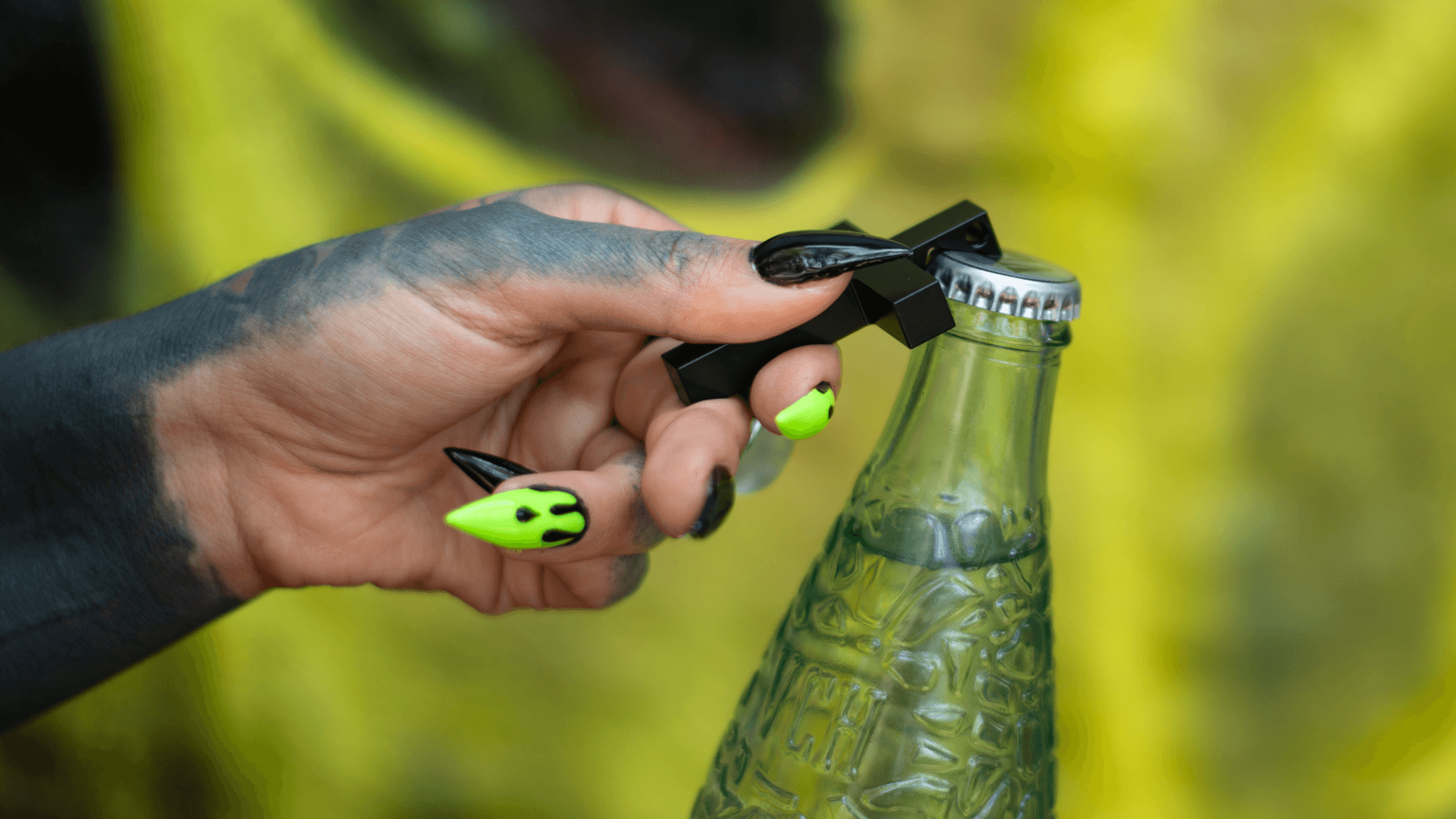 Cross pendant in use